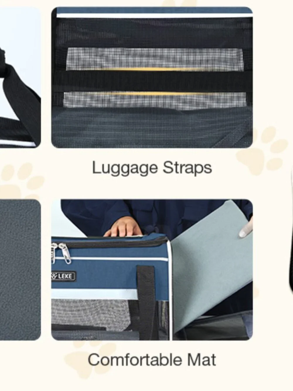 Leke Soft-sided Airline Compliant Pet Travel Carrier NEW